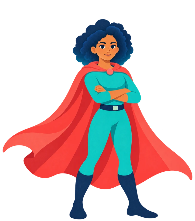 Illustration: the guardian standing confident, arms crossed